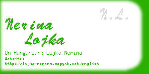 nerina lojka business card